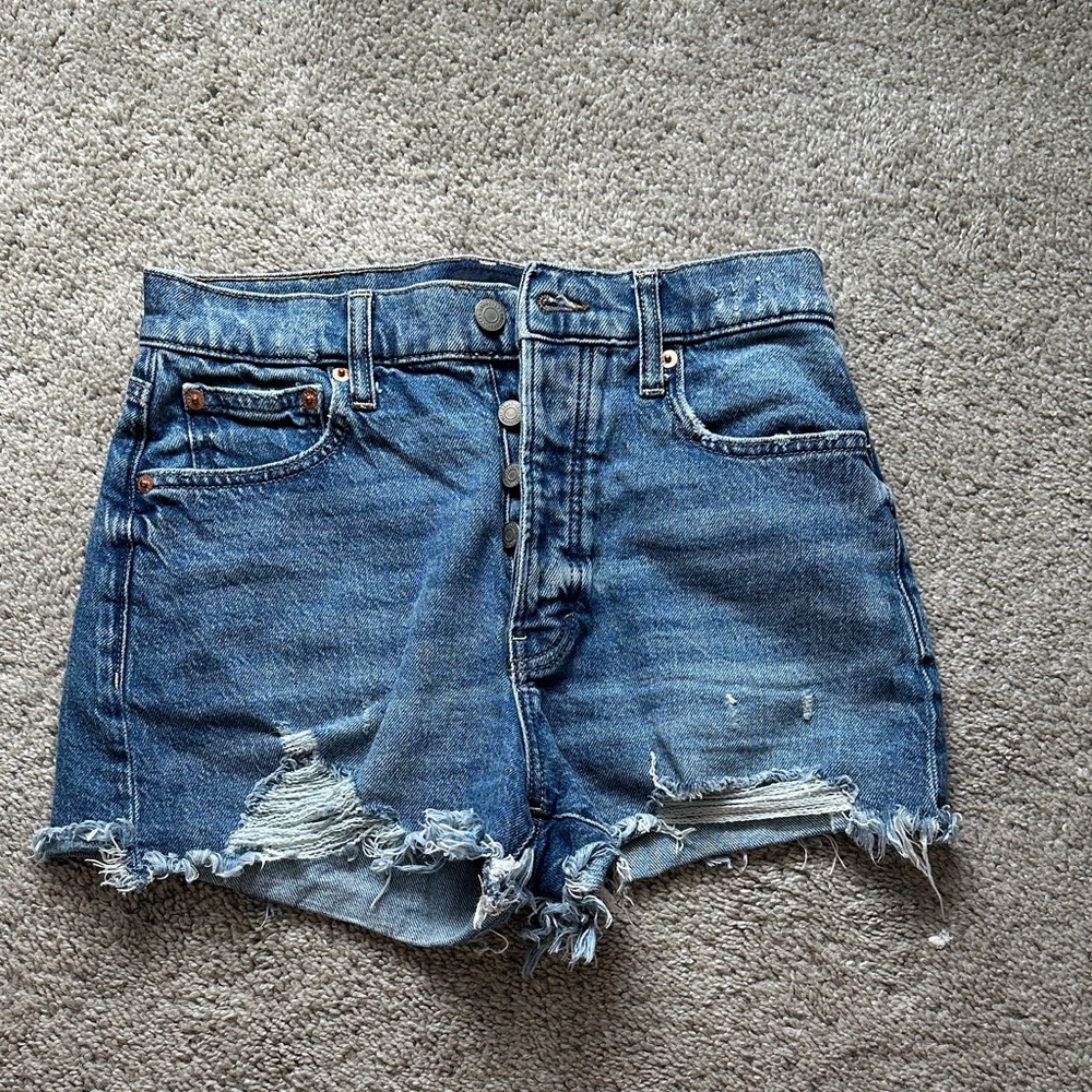 Lucky Brand Mom High Rise Denim Shorts